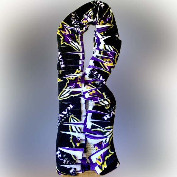 🐦‍⬛ Handmade Baltimore Ravens Scarf One of a Kind EUC - Picture 5 of 10